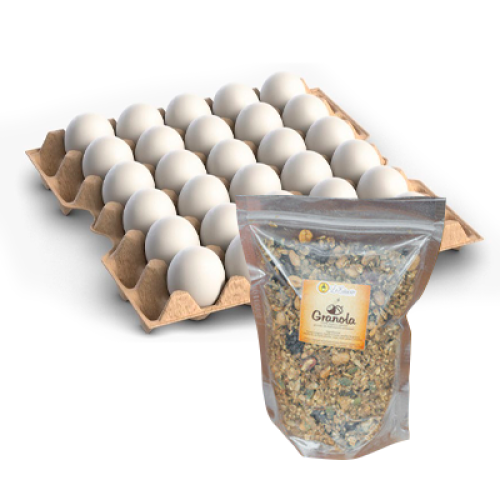 Huevos + Granola Xelapan  (1 cartón por pedido)