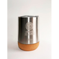 vasos de corcho xelajú plateado